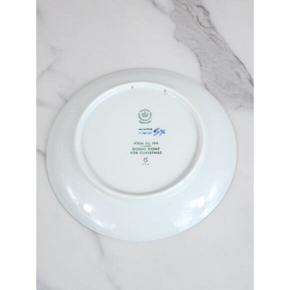 Royal Copenhagen Going Home For Christmas 1973 Wall Decor Plate 7" Denmark Vtg - Picture 11 of 13